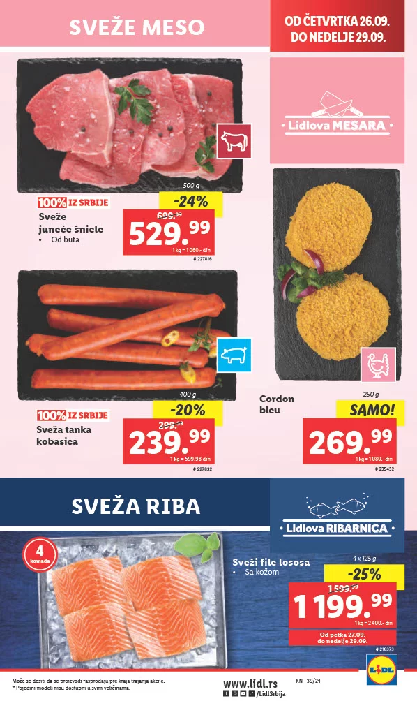 Lidl katalog PREHRANA 26-29.9.2024.