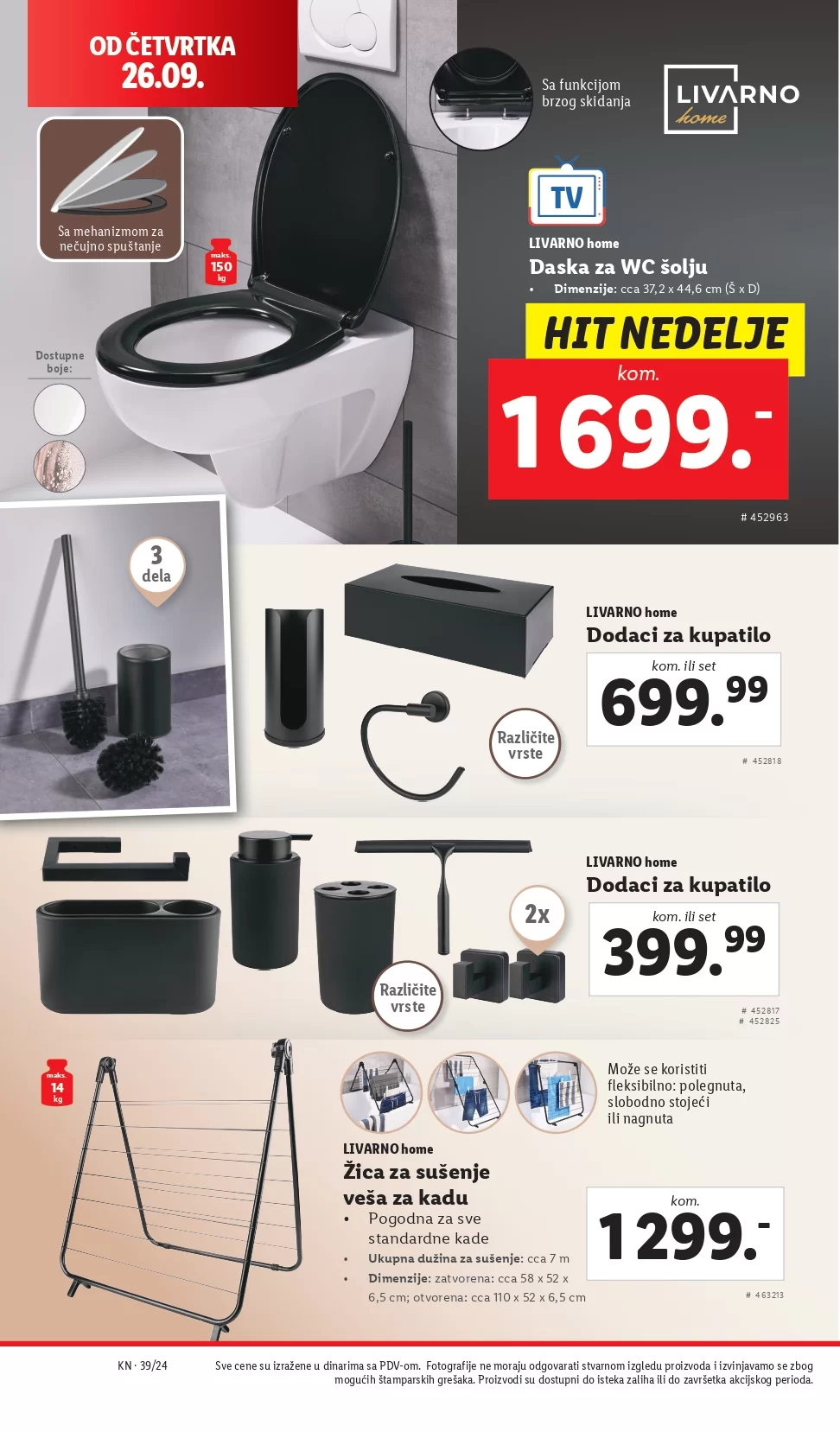 Lidl katalog NEPREHRANA 26-29.9.2024. 