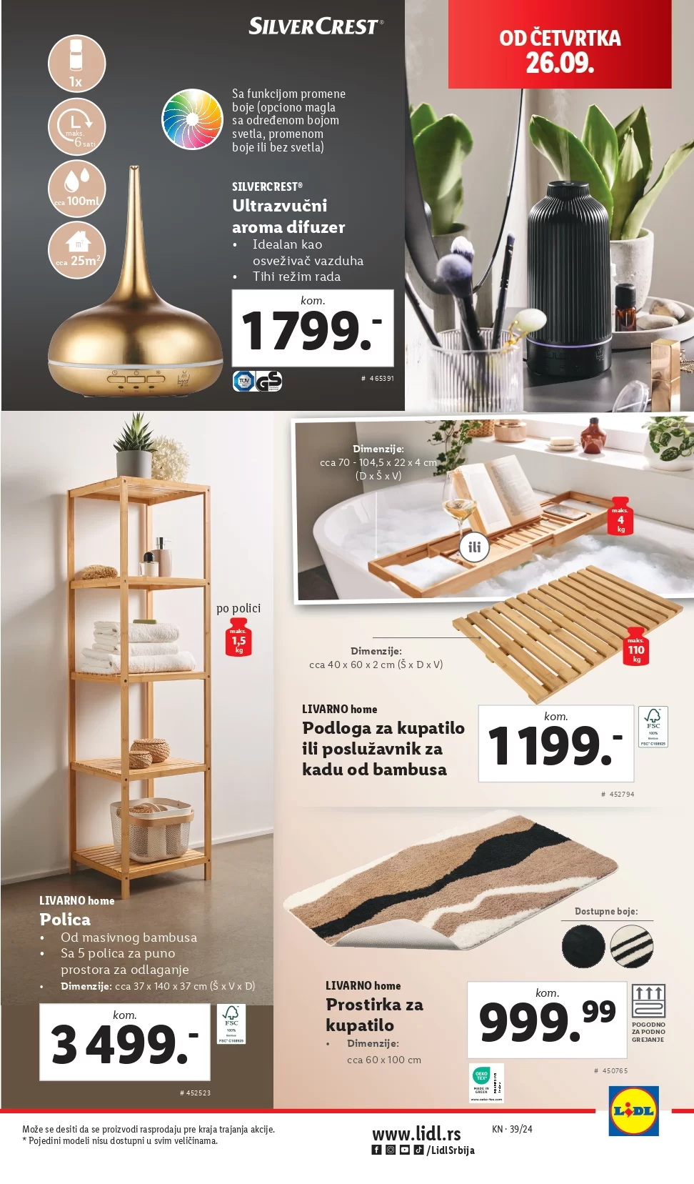 Lidl katalog NEPREHRANA 26-29.9.2024. 