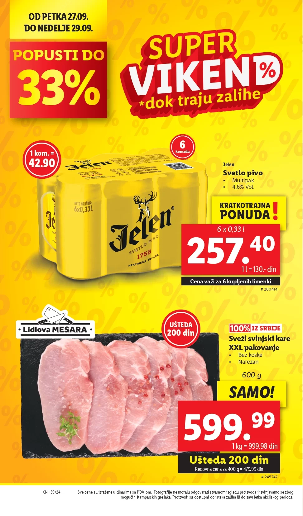 Lidl katalog NEPREHRANA 26-29.9.2024. 