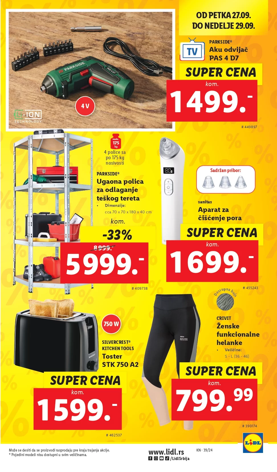 Lidl katalog NEPREHRANA 26-29.9.2024. 