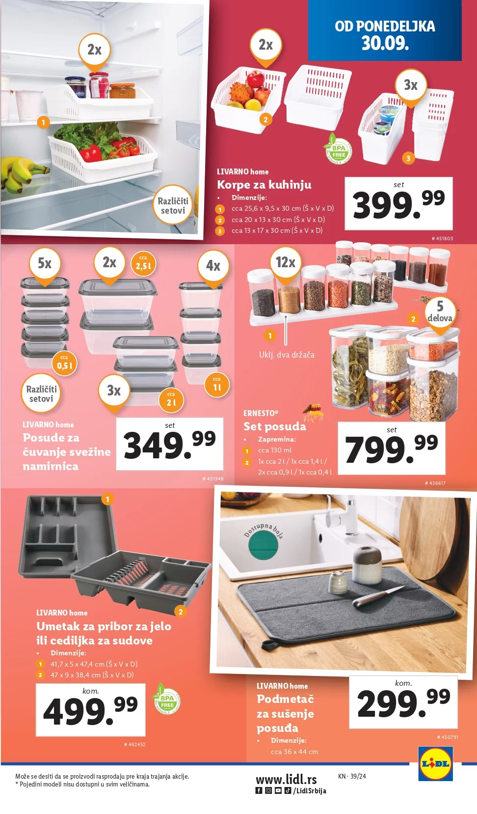 Lidl katalog NEPREHRANA 26-29.9.2024. 