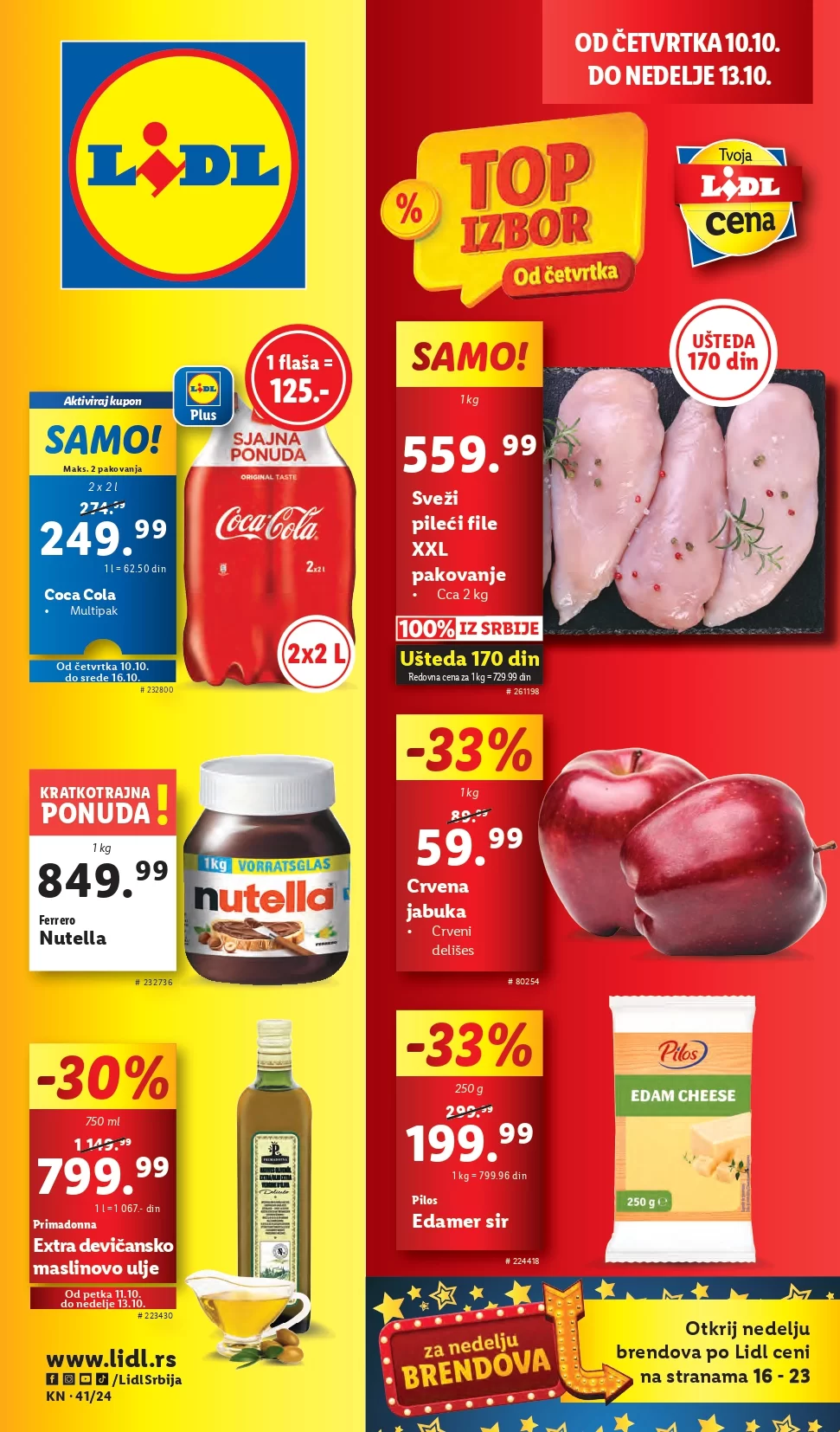 Lidl katalog prehrana 10-16.10.2024. 