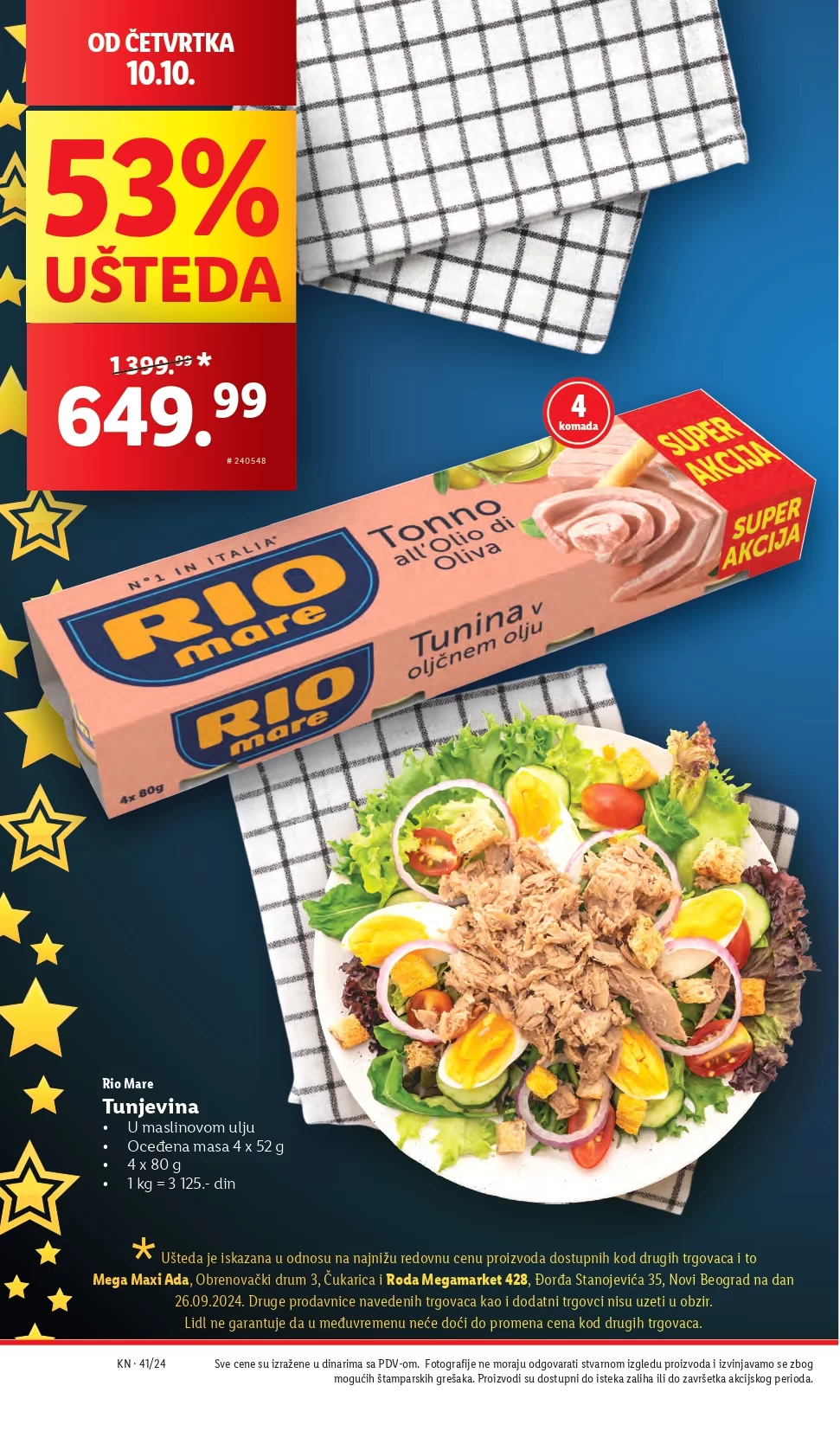 Lidl katalog prehrana 10-16.10.2024. 