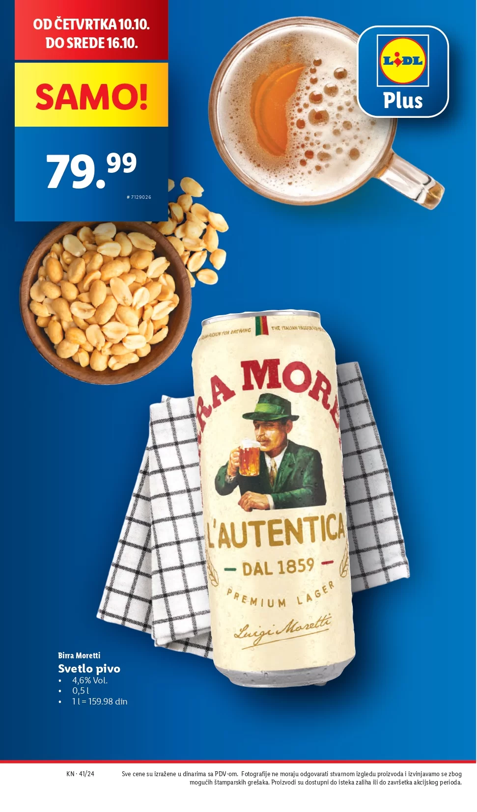 Lidl katalog prehrana 10-16.10.2024. 