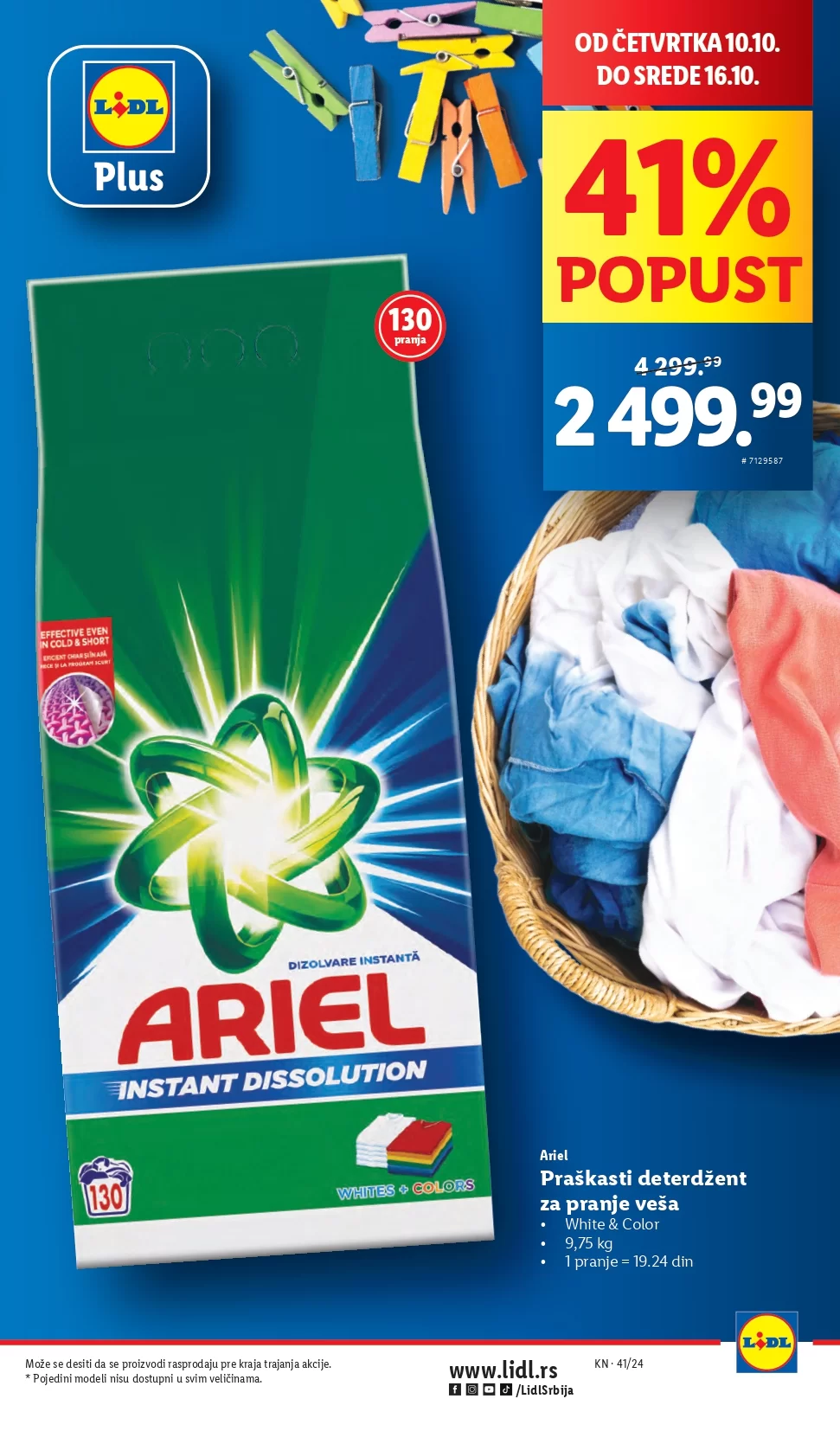 Lidl katalog prehrana 10-16.10.2024. 