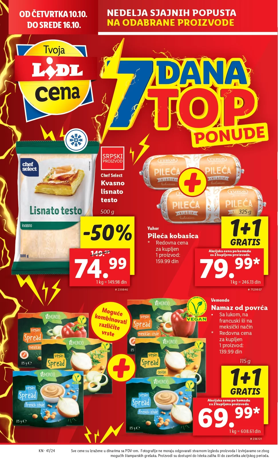Lidl katalog prehrana 10-16.10.2024. 