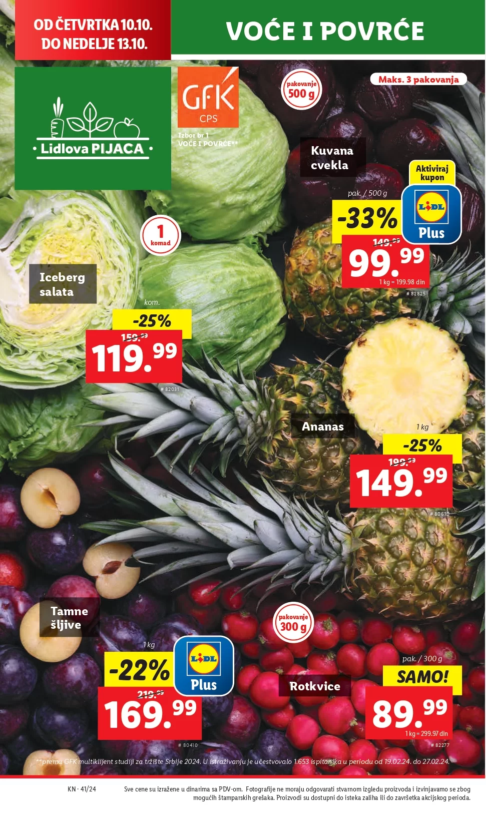 Lidl katalog prehrana 10-16.10.2024. 