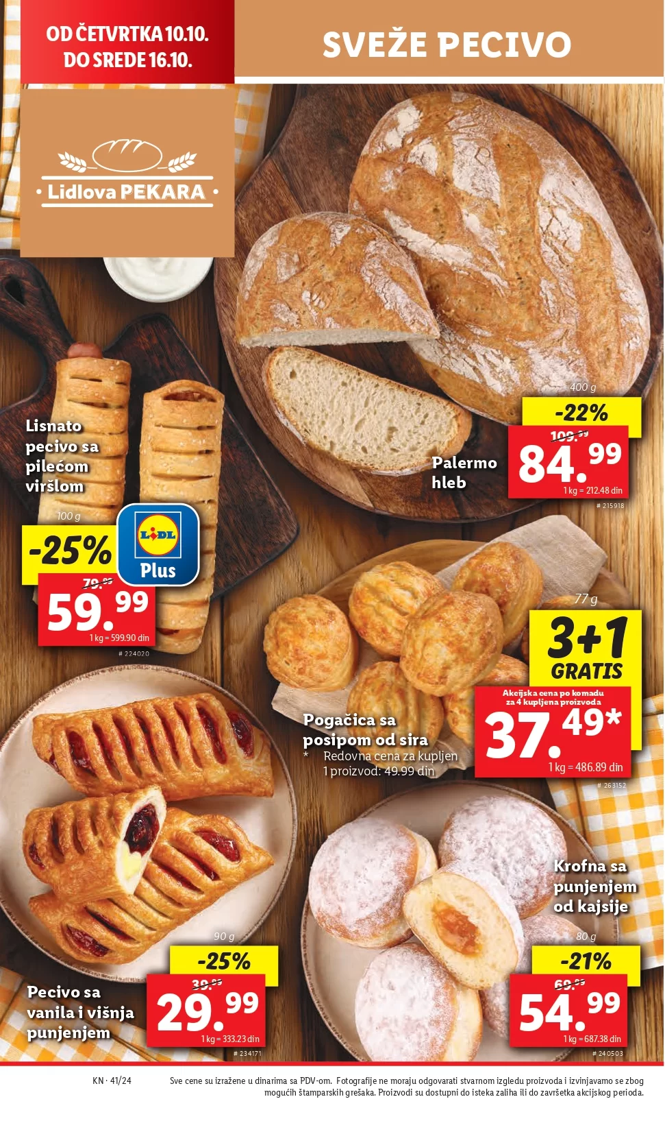 Lidl katalog prehrana 10-16.10.2024. 