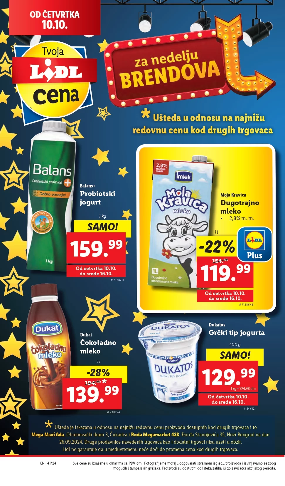 Lidl katalog prehrana 10-16.10.2024. 