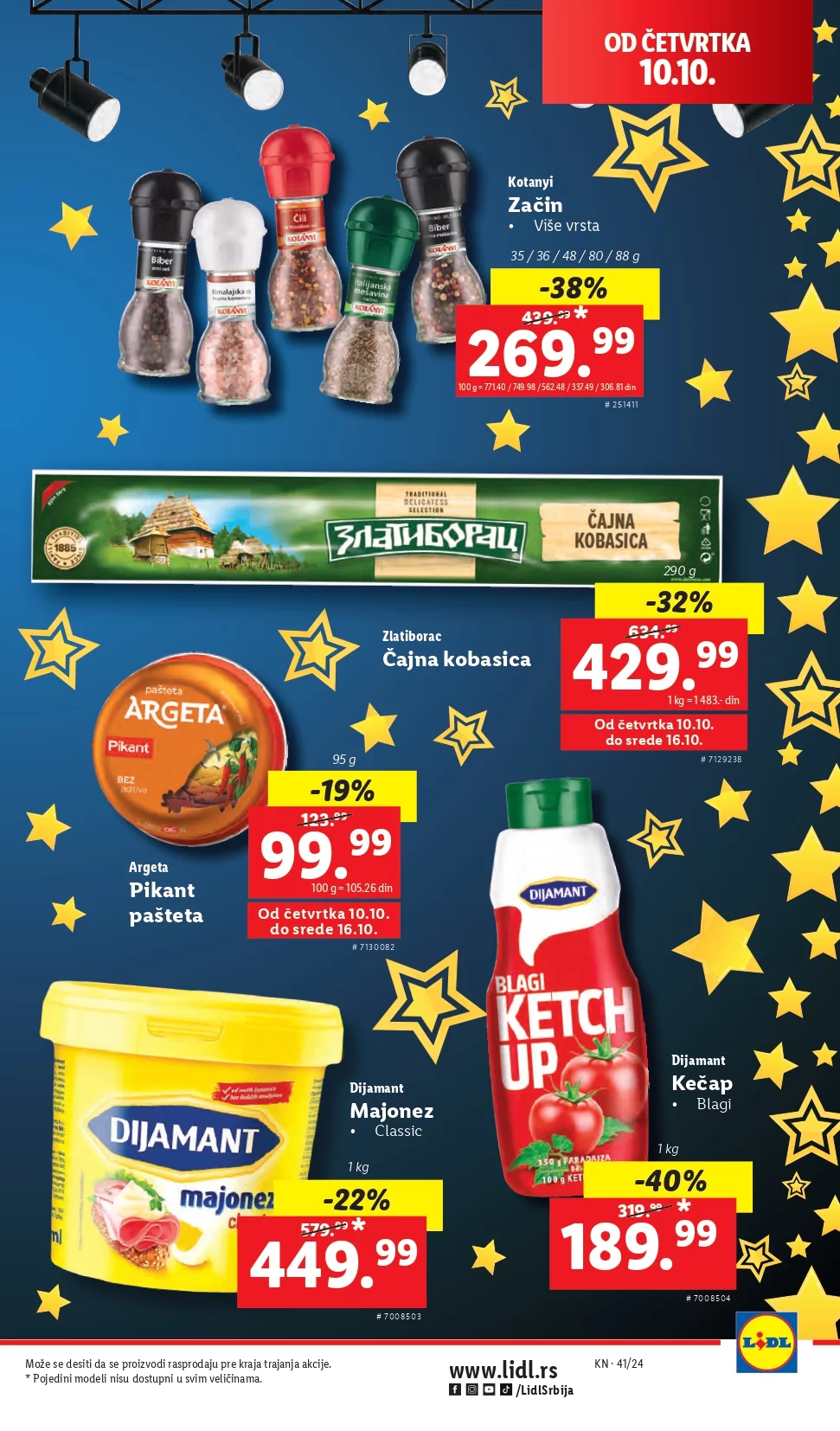 Lidl katalog prehrana 10-16.10.2024. 