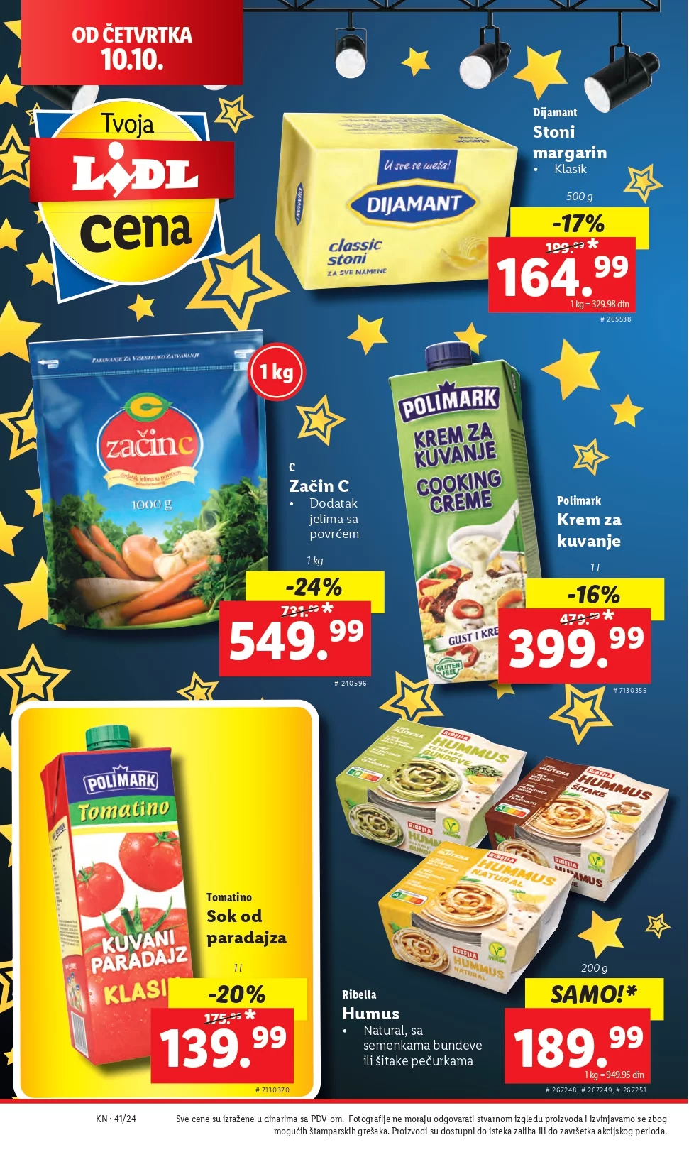 Lidl katalog prehrana 10-16.10.2024. 