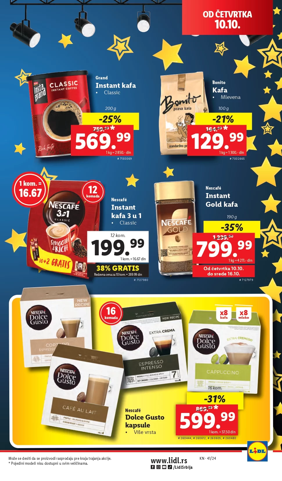 Lidl katalog prehrana 10-16.10.2024. 