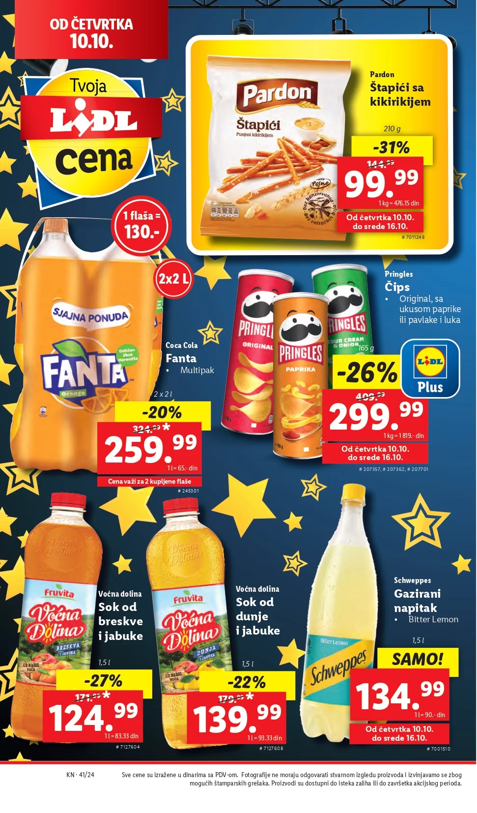 Lidl katalog prehrana 10-16.10.2024. 