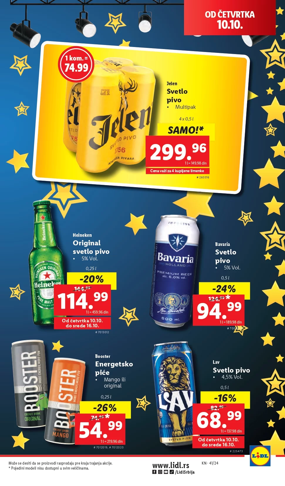 Lidl katalog prehrana 10-16.10.2024. 