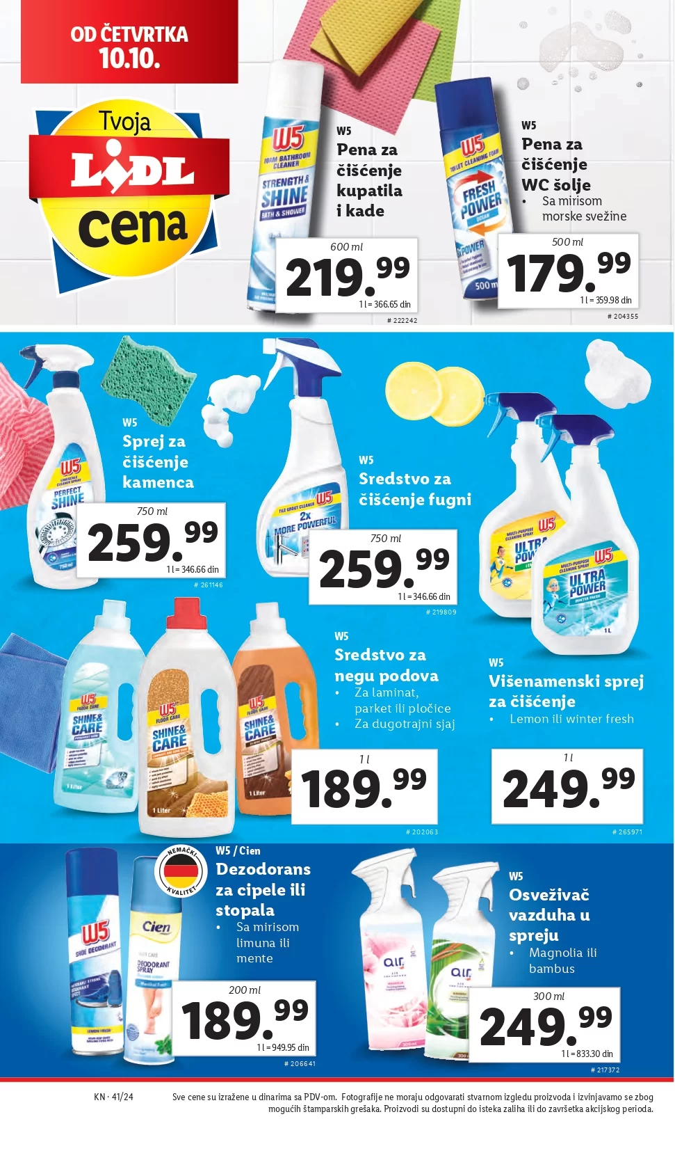 Lidl katalog prehrana 10-16.10.2024. 