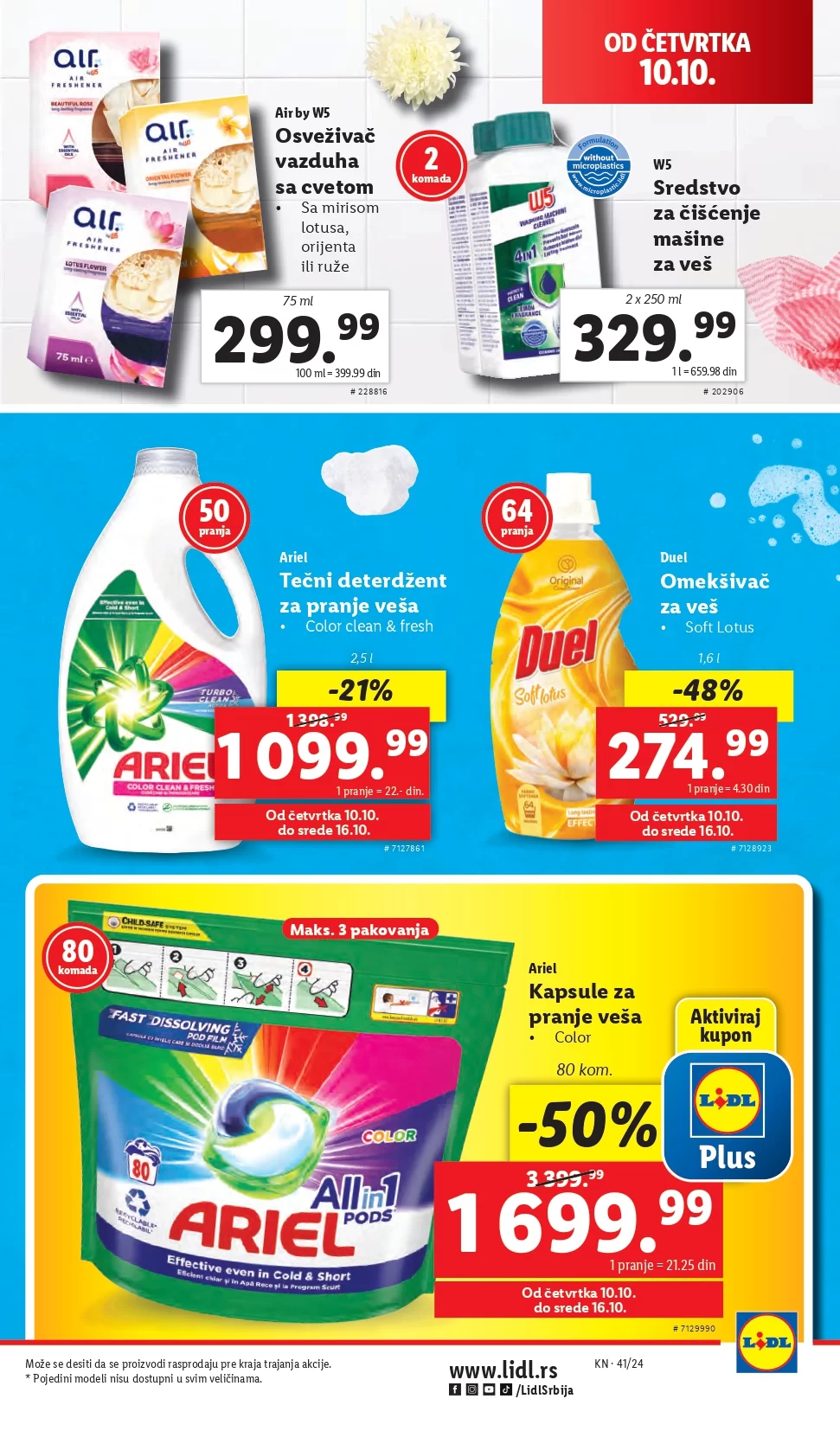 Lidl katalog prehrana 10-16.10.2024. 