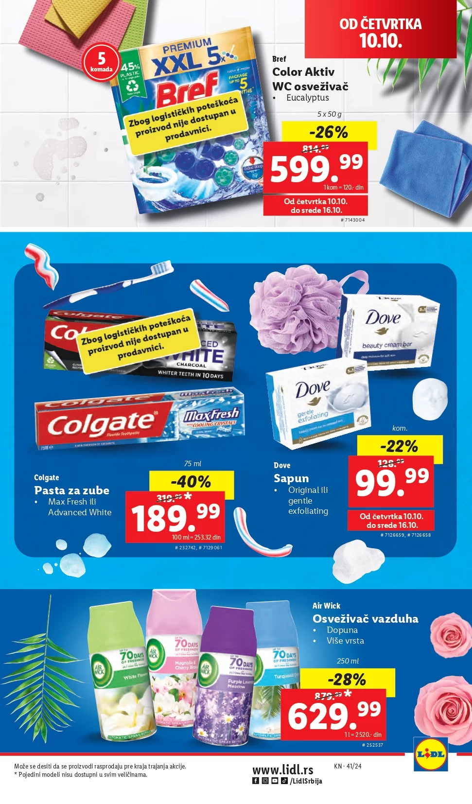 Lidl katalog prehrana 10-16.10.2024. 