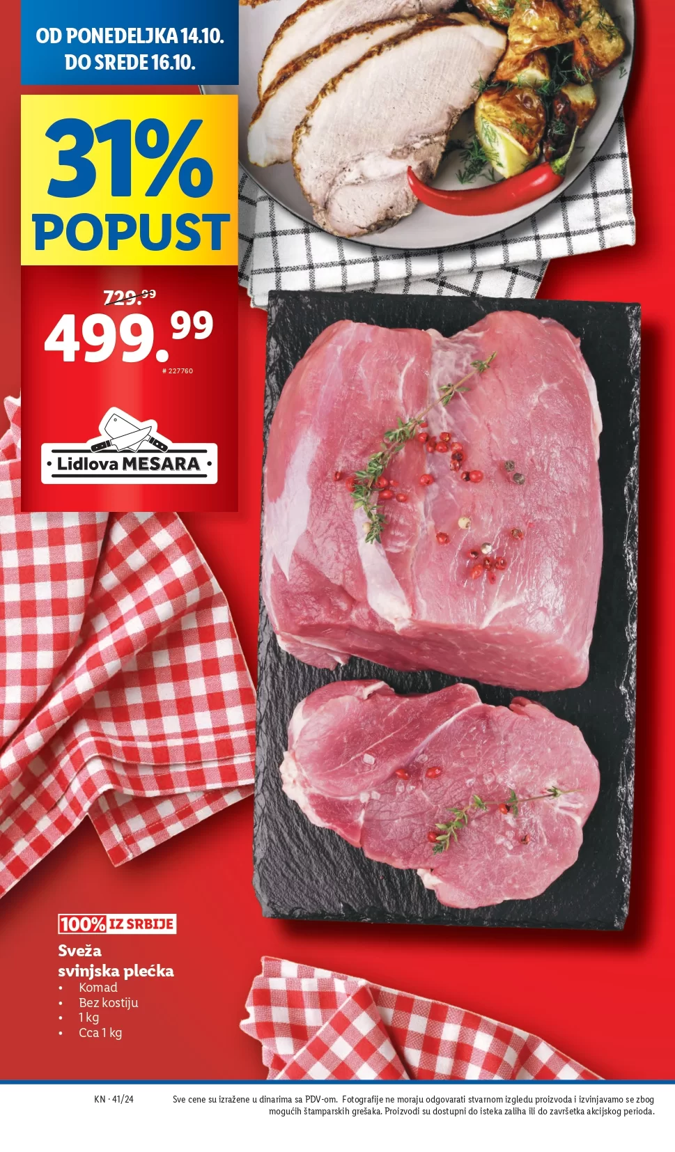 Lidl katalog prehrana 10-16.10.2024. 