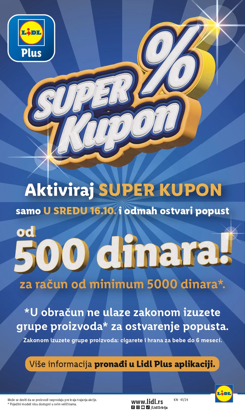 Lidl katalog prehrana 10-16.10.2024. 
