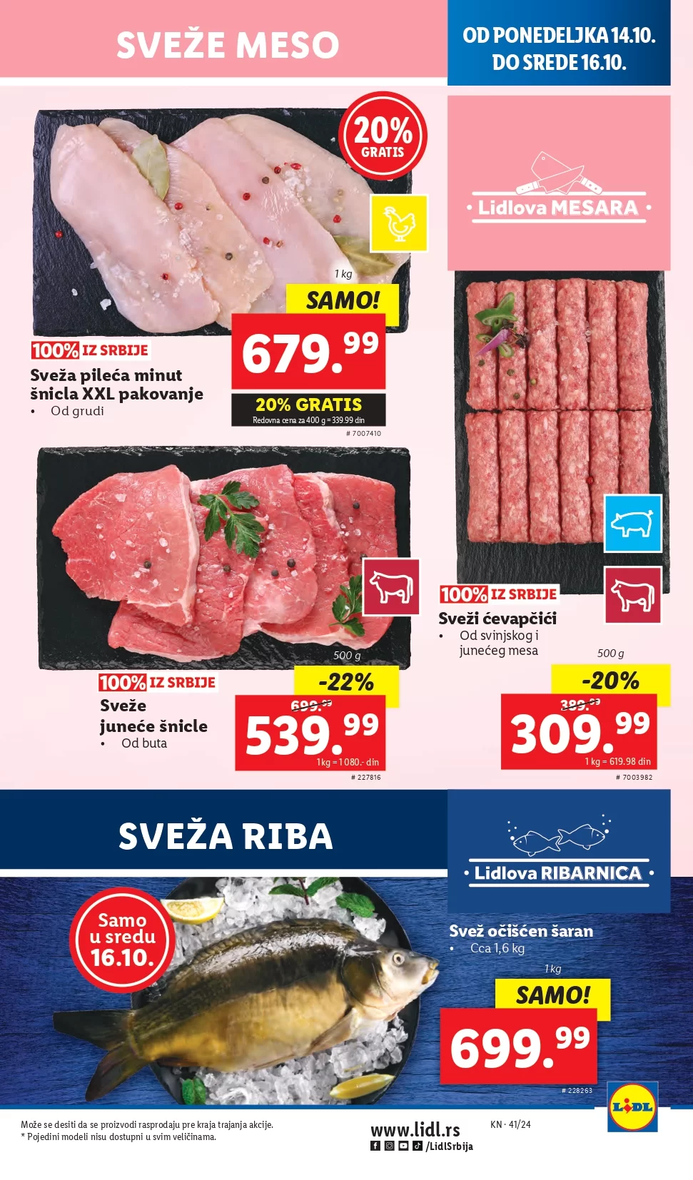 Lidl katalog prehrana 10-16.10.2024. 
