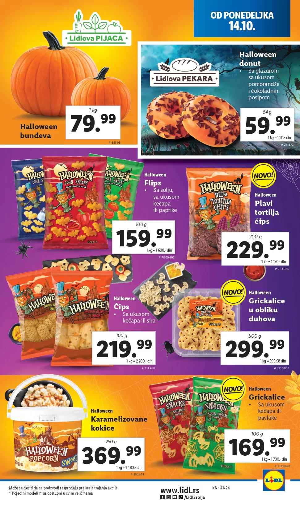 Lidl katalog prehrana 10-16.10.2024. 
