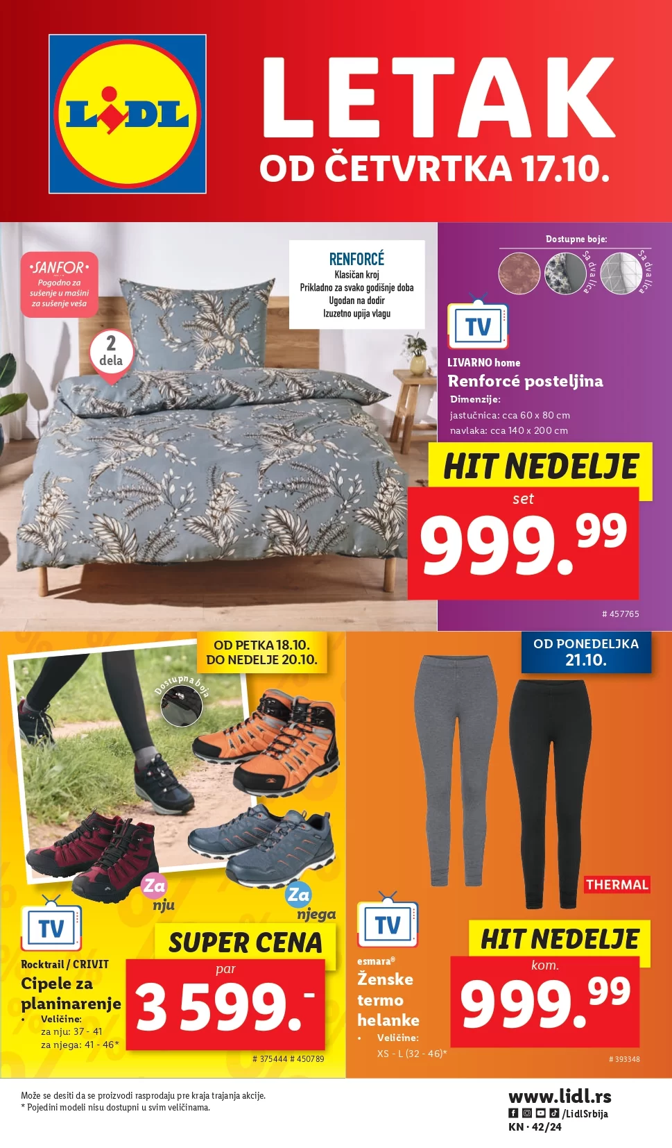 Lidl katalog NEPREHRANA 17-23.10.2024.