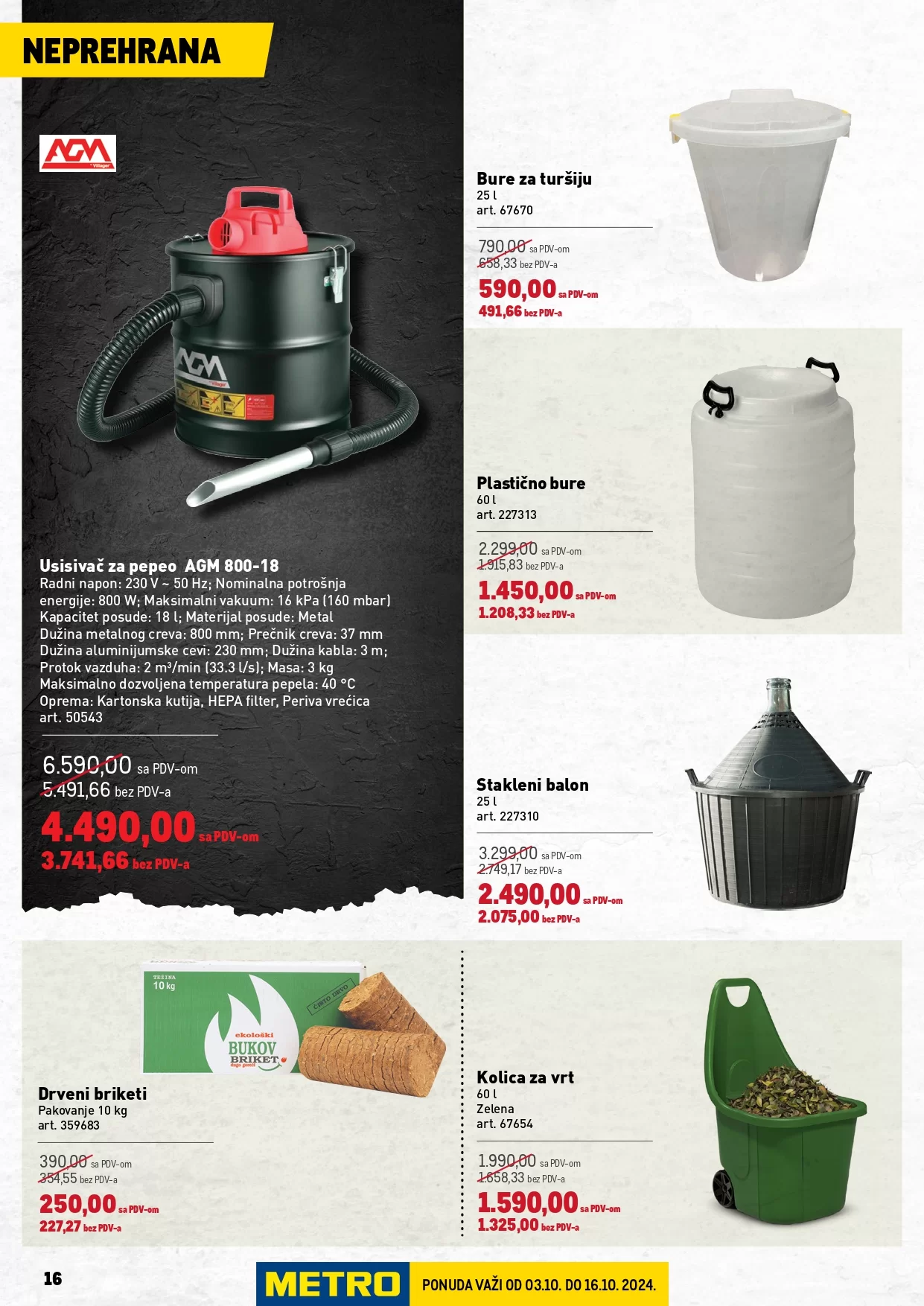 Metro katalog PREHRANA & NEPREHRANA 3-16.10.2024.