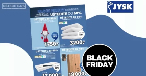 Jysk BLACK FRIDAY 20.11-1.12.2024.