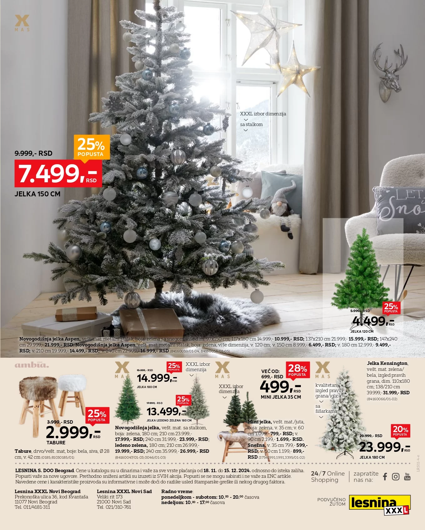 Lesnina XXXL katalog NOVOGODIŠNJI SPECIJAL 18.11-15.12.2024.