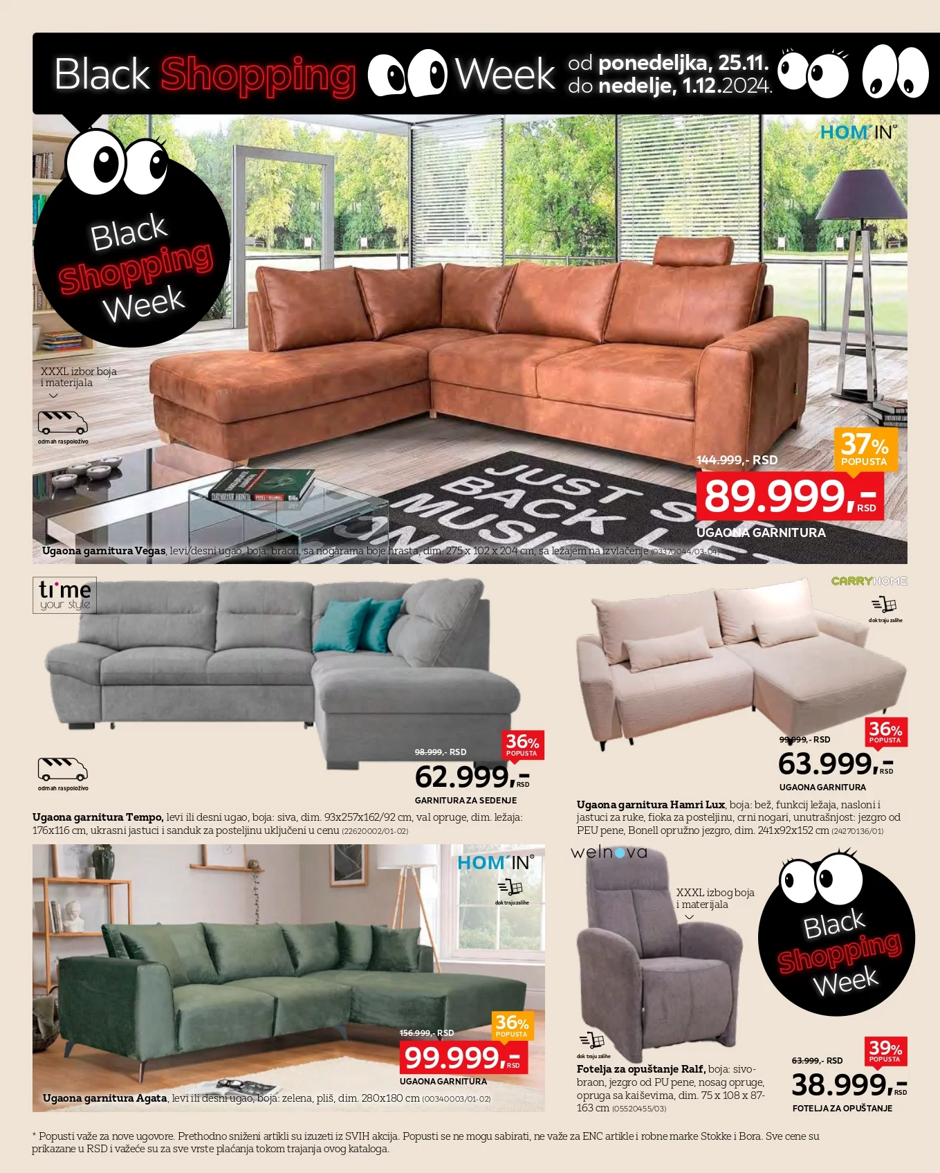 Lesnina XXXL BLACK FRIDAY 25.11-1.12.2024.