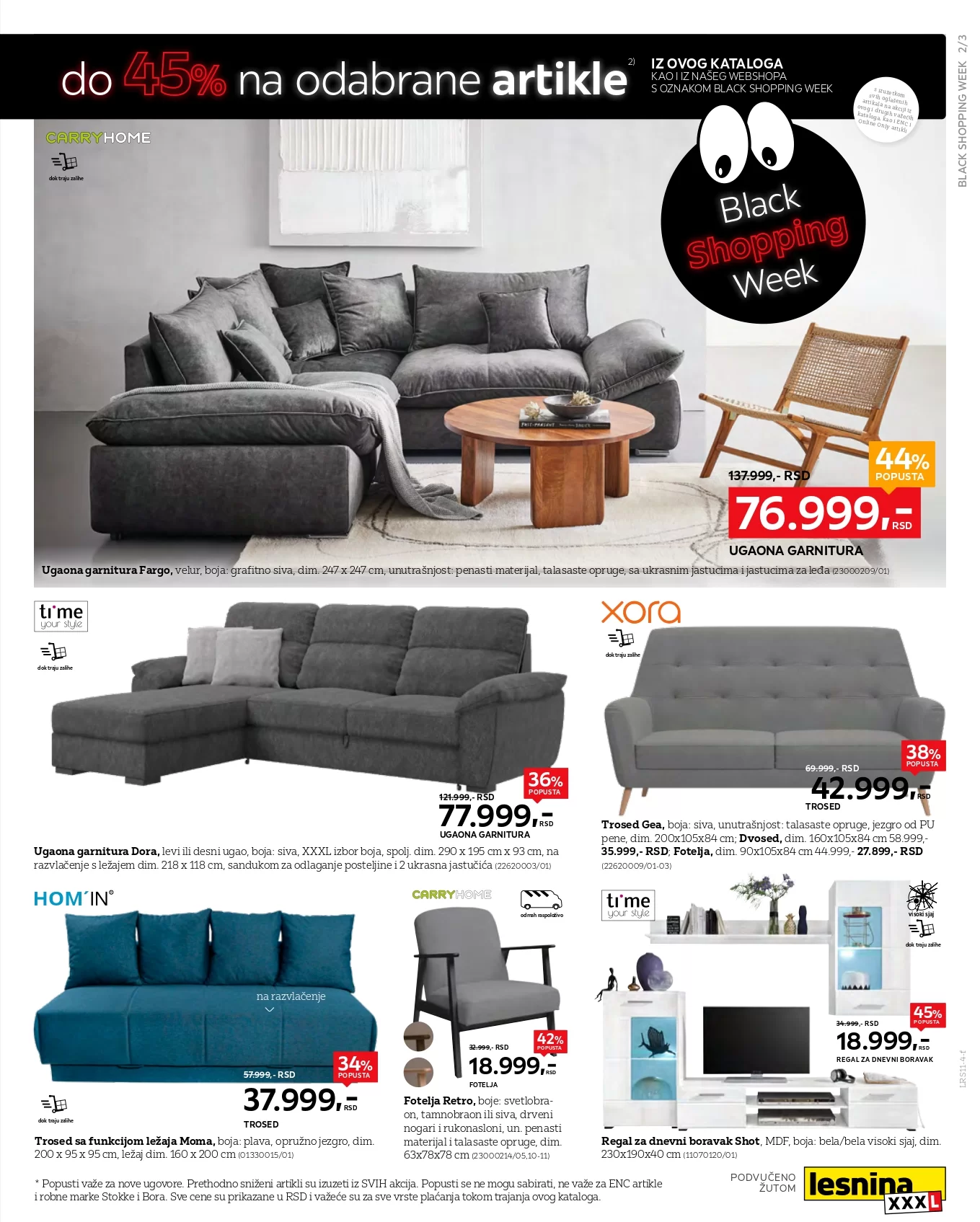Lesnina XXXL BLACK FRIDAY 25.11-1.12.2024.