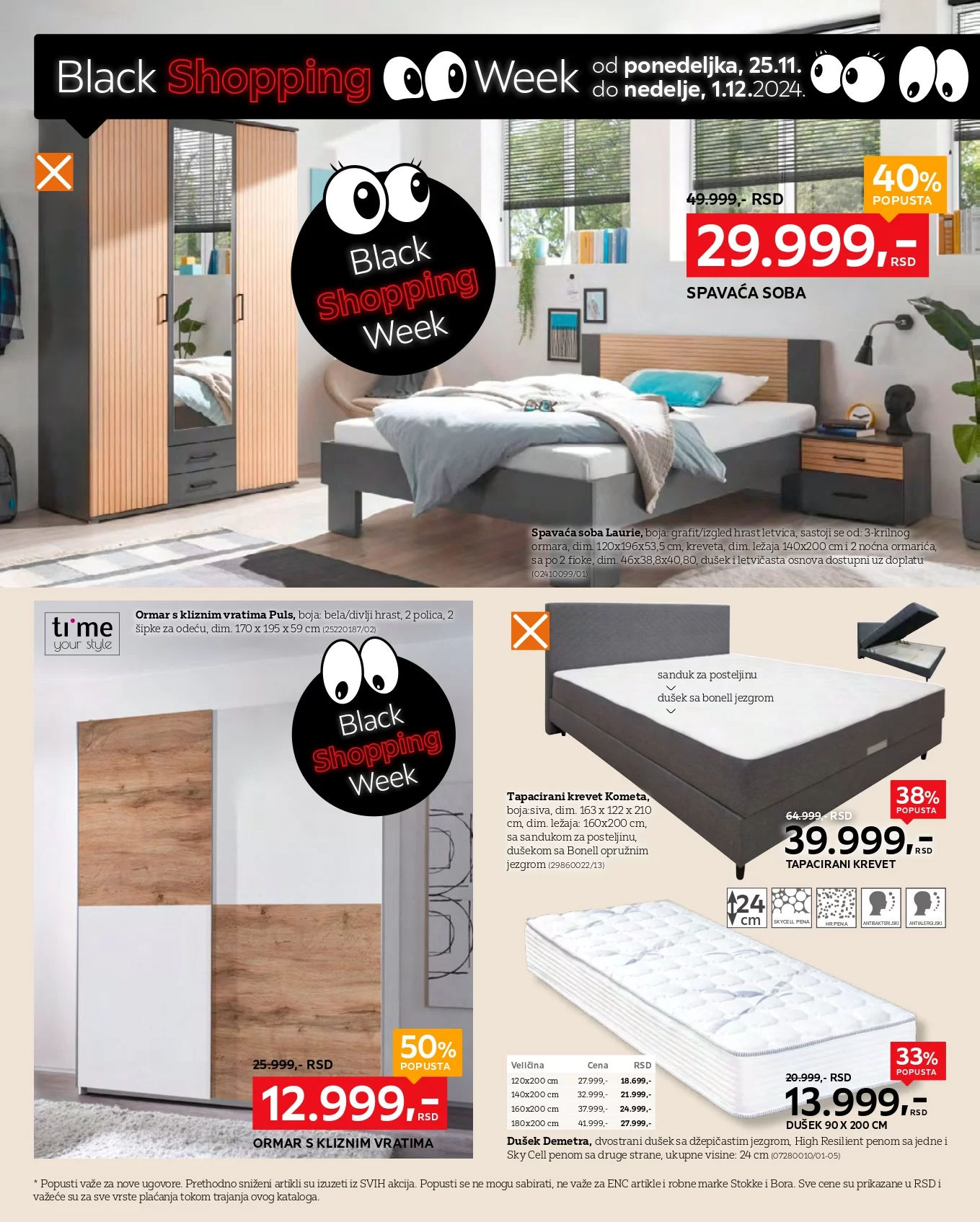 Lesnina XXXL BLACK FRIDAY 25.11-1.12.2024.