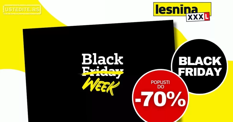 Lesnina XXXL BLACK FRIDAY 25.11-1.12.2024. 