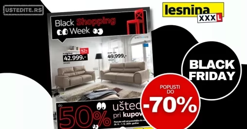 Lesnina XXXL BLACK FRIDAY 25.11-1.12.2024.
