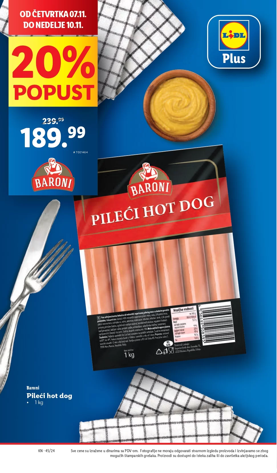 Lidl katalog PREHRANA 7-13.11.2024.