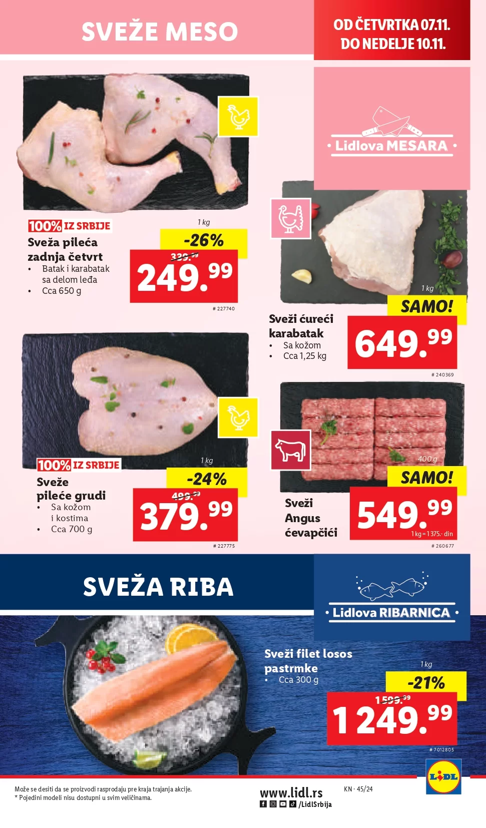 Lidl katalog PREHRANA 7-13.11.2024.