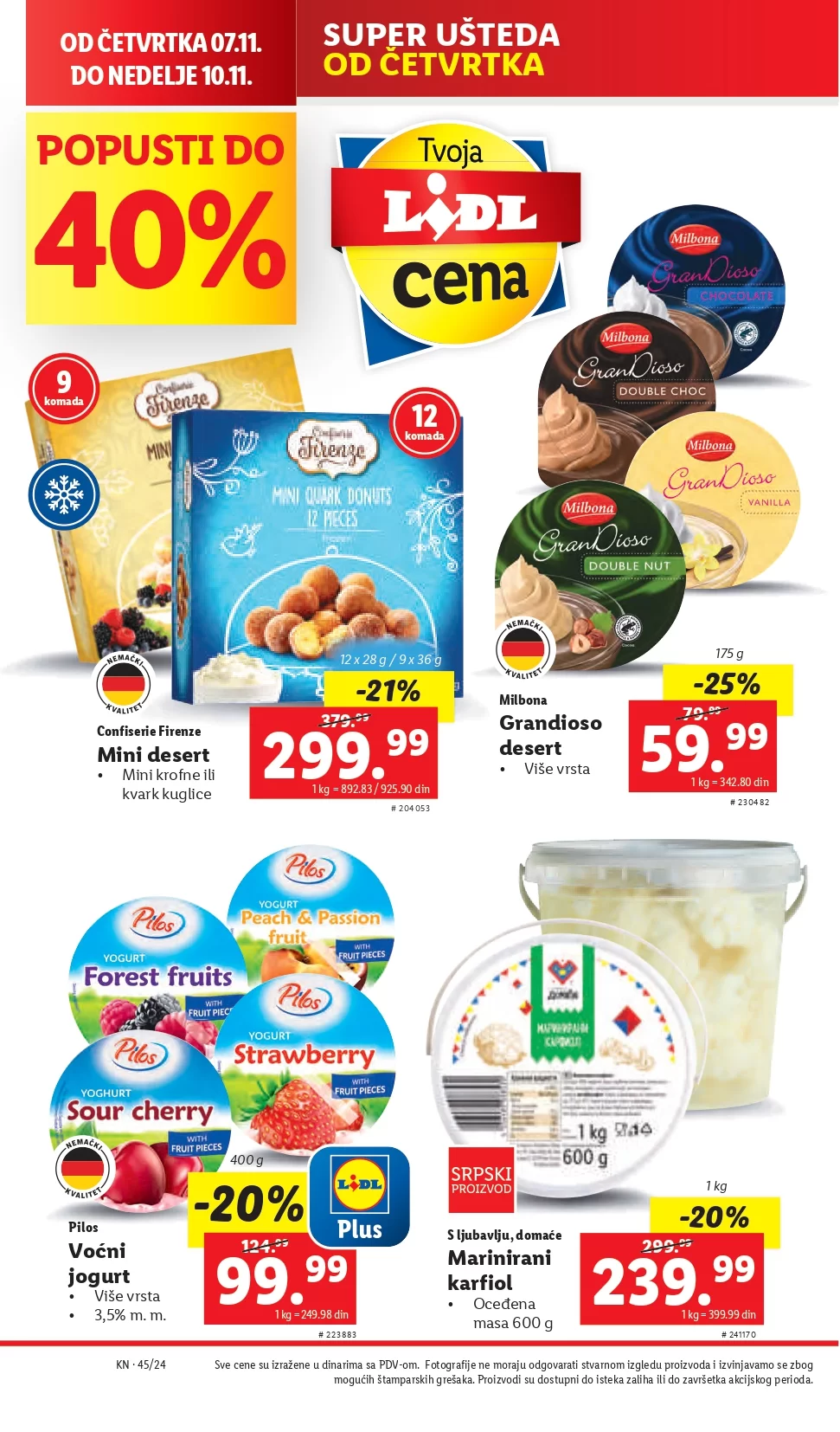 Lidl katalog PREHRANA 7-13.11.2024.