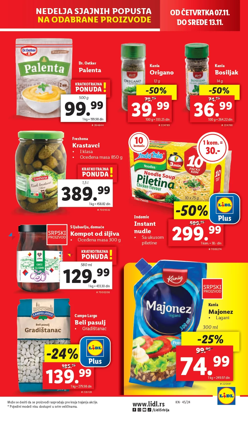 Lidl katalog PREHRANA 7-13.11.2024.