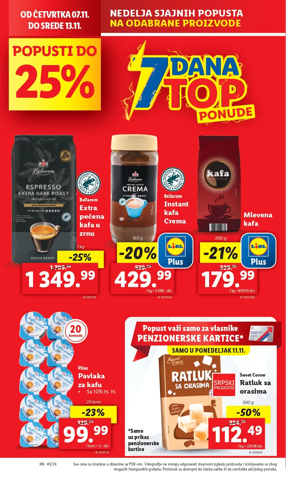 Lidl katalog PREHRANA 7-13.11.2024.