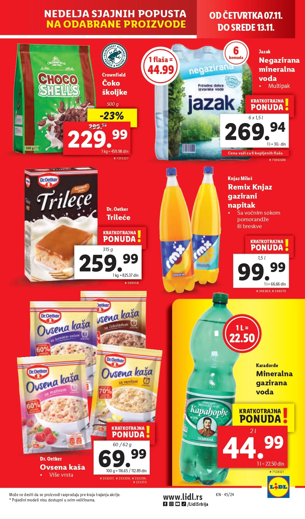 Lidl katalog PREHRANA 7-13.11.2024.