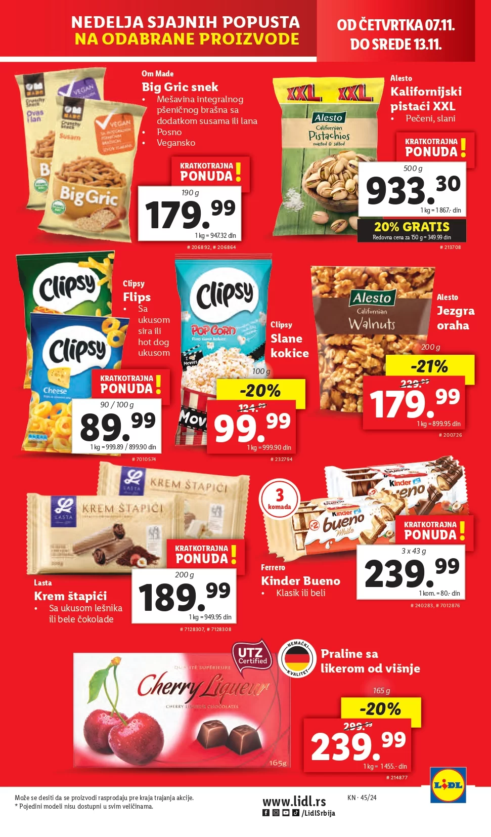 Lidl katalog PREHRANA 7-13.11.2024.