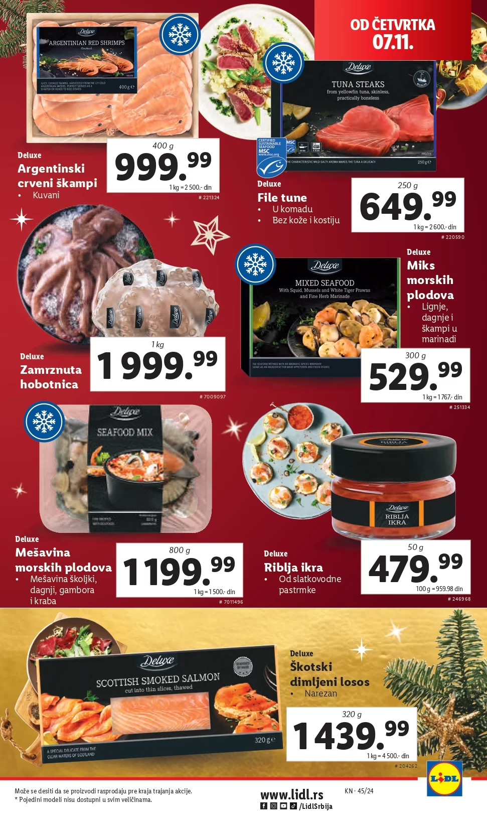 Lidl katalog PREHRANA 7-13.11.2024.