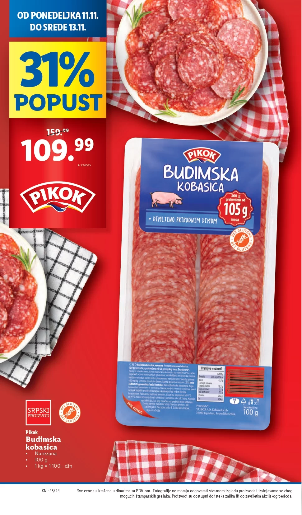 Lidl katalog PREHRANA 7-13.11.2024.