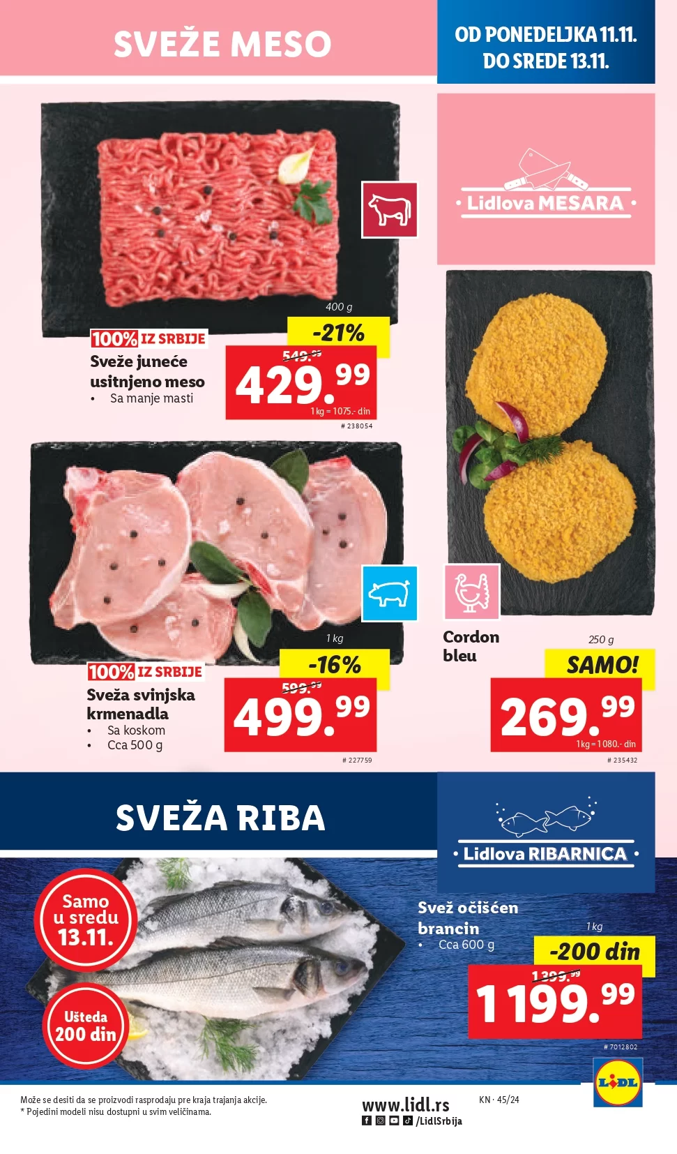 Lidl katalog PREHRANA 7-13.11.2024.