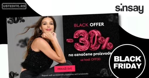 Sinsay BLACK FRIDAY – sniženje do  27.11.2024.