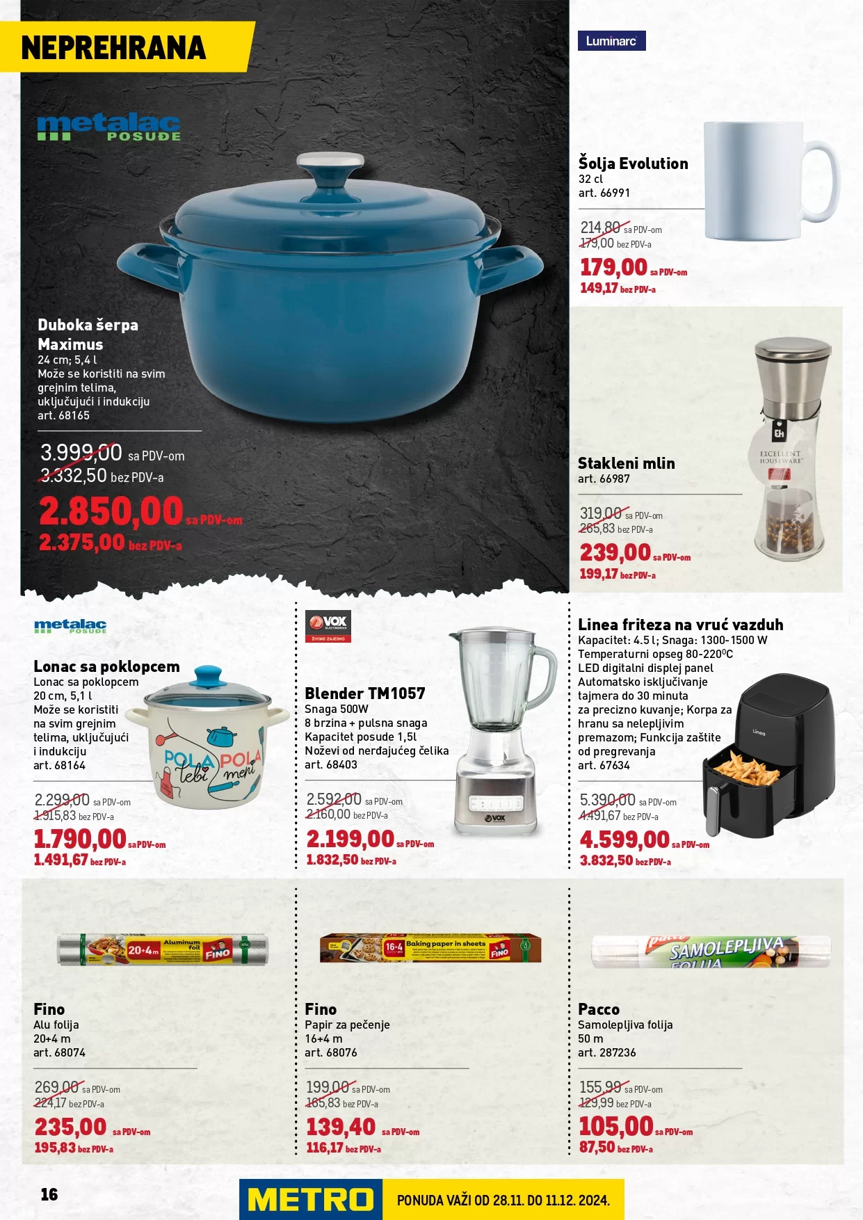 Metro katalog PREHRANA/NEPREHRANA 28.11-11.12.2024.