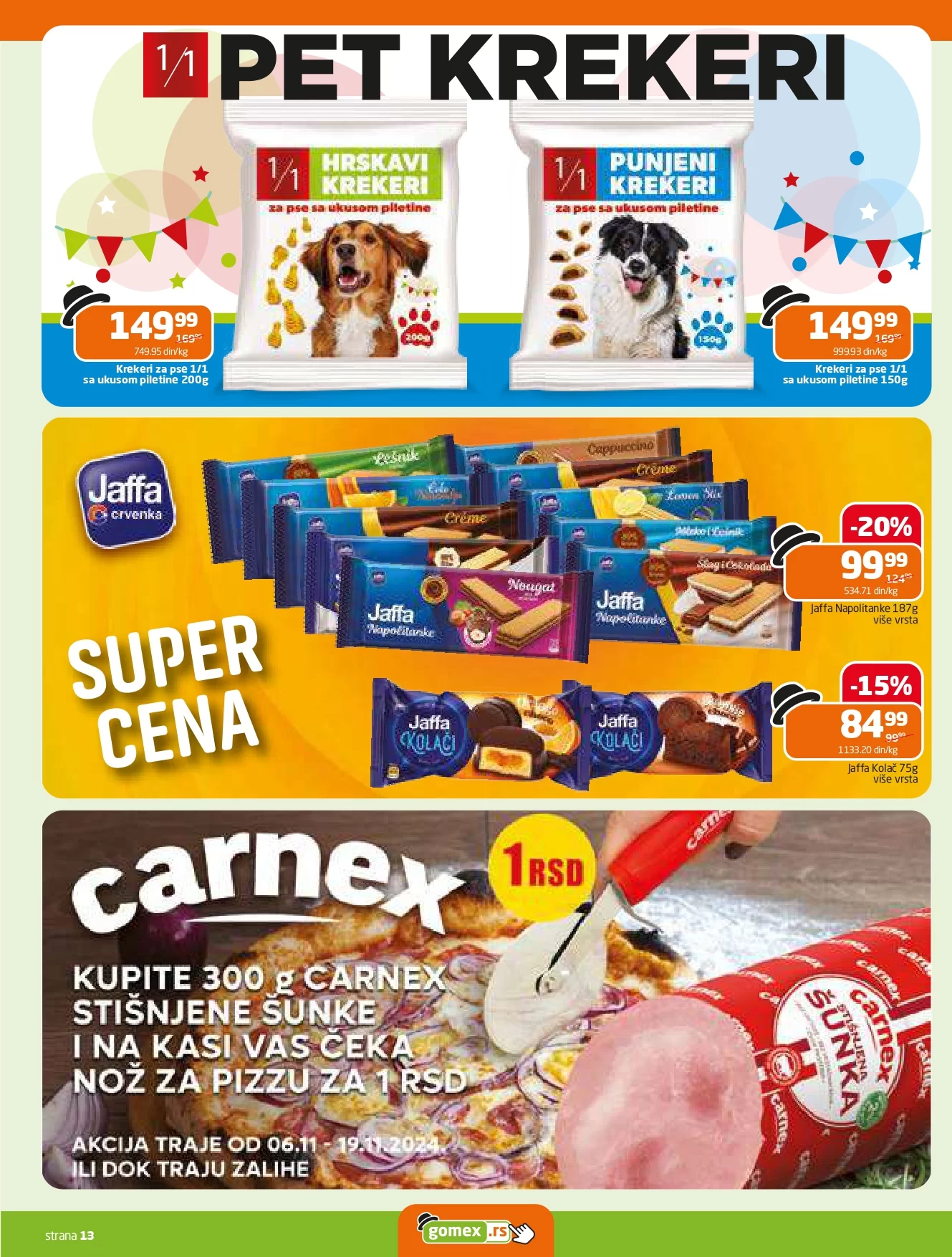 Gomex katalog AKCIJE IZ ŠEŠIRA 6-19.11.2024.