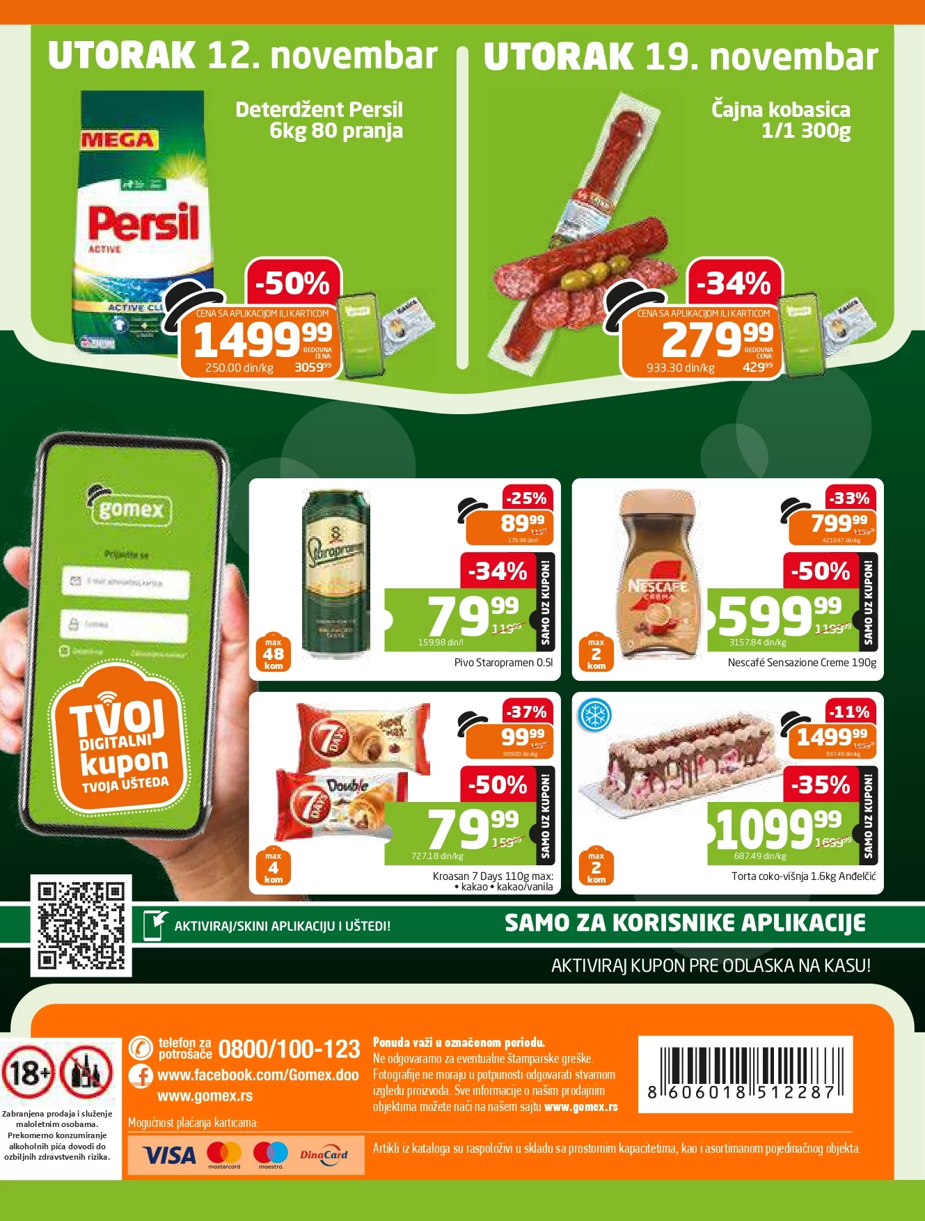 Gomex katalog AKCIJE IZ ŠEŠIRA 6-19.11.2024.