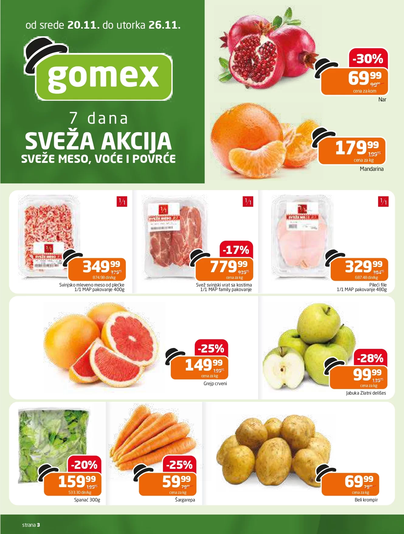 Gomex katalog AKCIJE IZ ŠEŠIRA 20.11-3.12.2024.